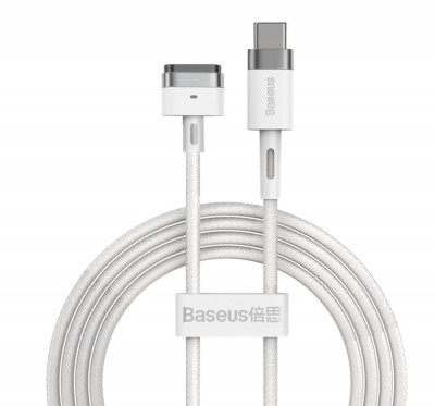 Baseus Cablu de alimentare magnetic din zinc pentru MacBook Power - USB tip C 60W 2m alb foto