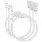 Set 3 Cabluri adaptor 20m cu priza E26 si intrerupator, Kwmobile, Alb, PVC, 52512.114.03