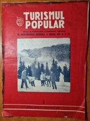 turismul popular ianuarie 1951-turismul si schiul,cabana diham,baia mare foto