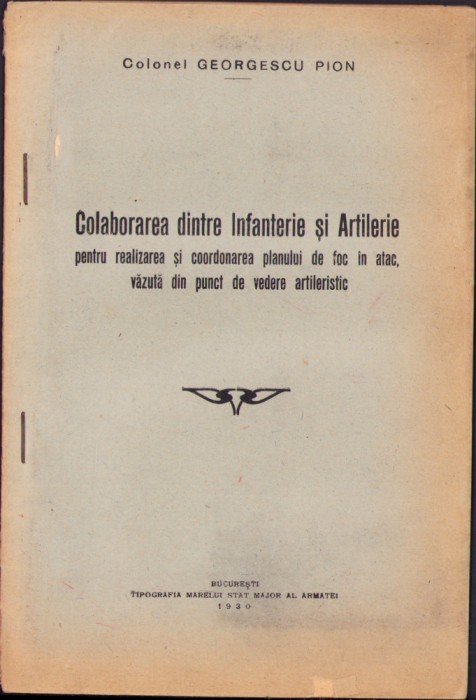 HST C2179 Colaborarea dintre Infanterie și Artilerie 1930 Georgescu Pion
