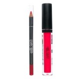 Set Luciu de Buze cu Creion de Buze Clasic Rosu 3.8ml