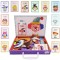 Joc magnetic cu figurine portabil cu maner 12 carti 3+