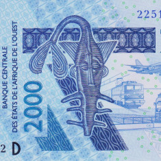 Bancnota Statele Africii de Vest 2.000 Franci 2022 - P316D UNC ( Mali )