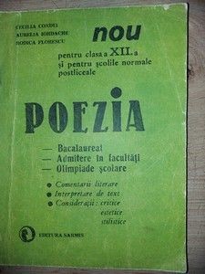 Poezia pentru clasa a 12-a si pentru scolile normale postliceale- Aurelia Iordache foto