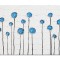 Tablou modern pictat manual, Flori in abstract, 70x50cm ulei pe panza de in cutit efect 3D