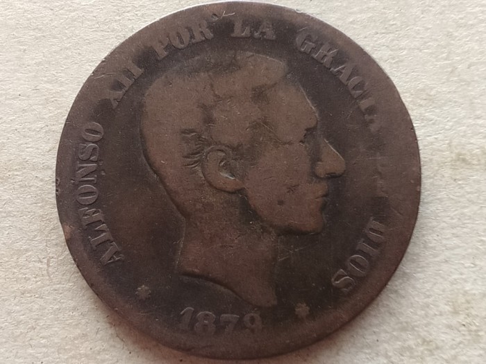 SPANIA-10 CENTIMOS 1879