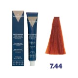 Blond mediu aramiu intens 7.44 - Vopsea de par cu plex si arginina Valquer 60g