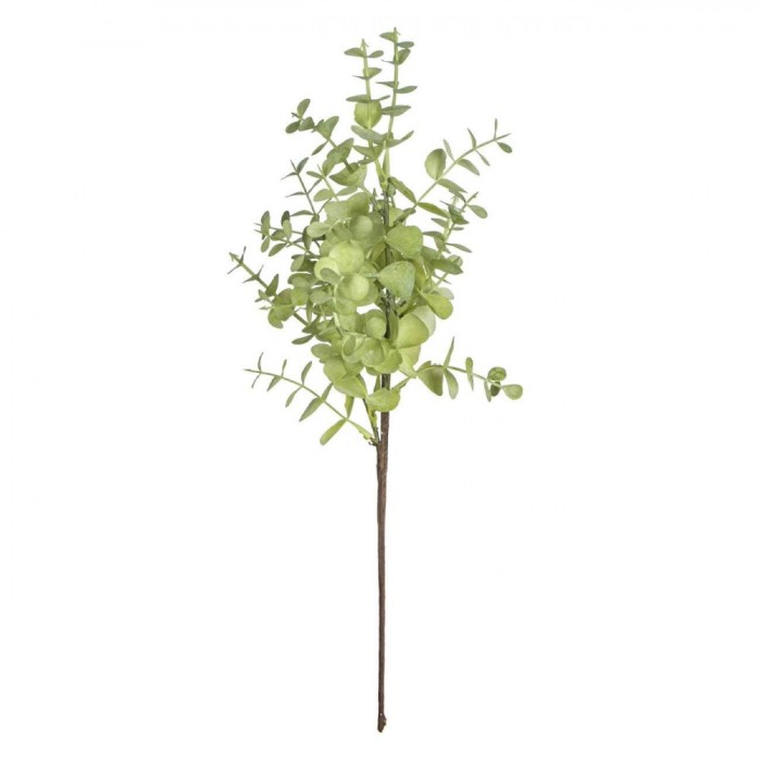 Ramură Decorativă Artificială, Frunze Verzi, 42cm, Plastic