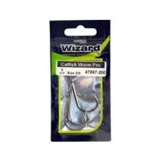 Carlige Wizard Catfish Worm Pro, Nr.2/0, 3 buc/plic foto