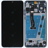 Huawei P30 Lite (MAR-LX1A MAR-L21A) Capac frontal modul display + LCD + digitizer albastru păun