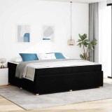 VidaXL Cadru de pat cu saltea cu saltea Negru 200 x 200 cm țesătură 3398433
