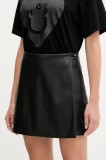 HUGO pantaloni scurți culoarea negru, uni, high waist, 50542312
