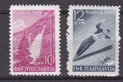 Iugoslavia 1948 sport MI 570-71 MNH foto