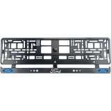 Set 2 bucati, suport numar inmatriculare Carbon, Ford II