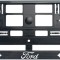 Set 2 bucati, suport numar inmatriculare Carbon, Ford II