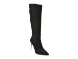 Cizme elegante EPICA negre, E234, din piele intoarsa