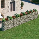 vidaXL Strat &icirc;nălțat gabion, 610x50x100 cm, fier galvanizat