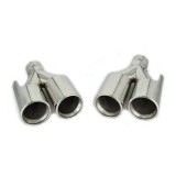 Ornamente Toba Evacuare Dubla M-Look BMW Seria 5 E39, 63mm, 250mm, Cromate, Set Stanga-Dreapta