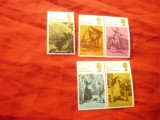 Serie Marea Britanie 1970 - 100 Ani Ch. Dickens - Personalitati , 5 valori, Nestampilat