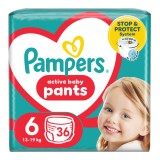 Scutece chilotel Active Baby Pants, marimea 6, 13-19 kg, 36 bucati, Pampers