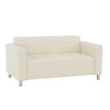 Cumpara ieftin Canapea 2 locuri piele ecologica bej Homker 140x80x63 cm