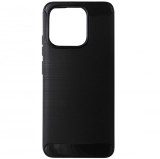 Husa tip capac spate Carbon silicon neagra pentru Xiaomi Redmi 12C