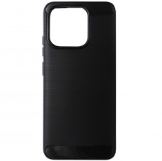 Husa tip capac spate Carbon silicon neagra pentru Xiaomi Redmi 12C