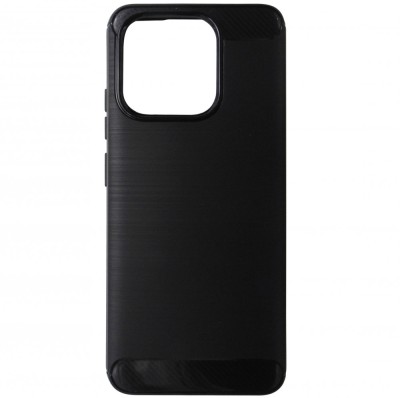Husa tip capac spate Carbon silicon neagra pentru Xiaomi Redmi 12C foto