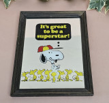 OGLINDA VINTAGE DECORATIVA SNOOPY SEMNEAZĂ AUTOGRAFE PENTRU WOODSTOCKS