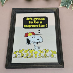 OGLINDA VINTAGE DECORATIVA SNOOPY SEMNEAZĂ AUTOGRAFE PENTRU WOODSTOCKS