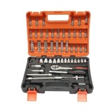 Cumpara ieftin Trusa chei tubulare, 53 piese, lungi scurte, antrenor cu clichet 1 4, crom vanadiu, portocaliu