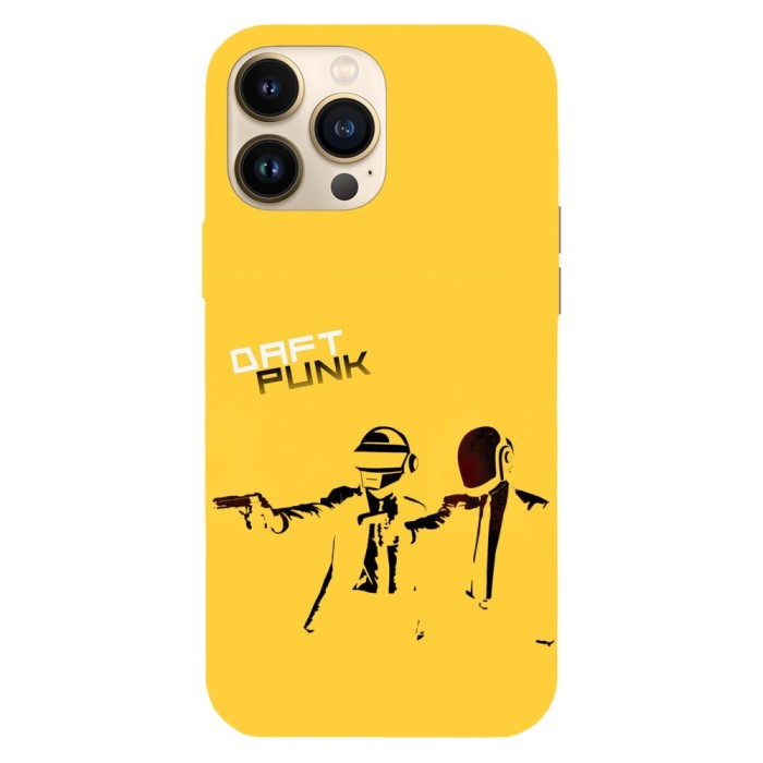 Husa compatibila cu Apple iPhone 15 Plus model Daft punk gun fight, Silicon, TPU, Viceversa