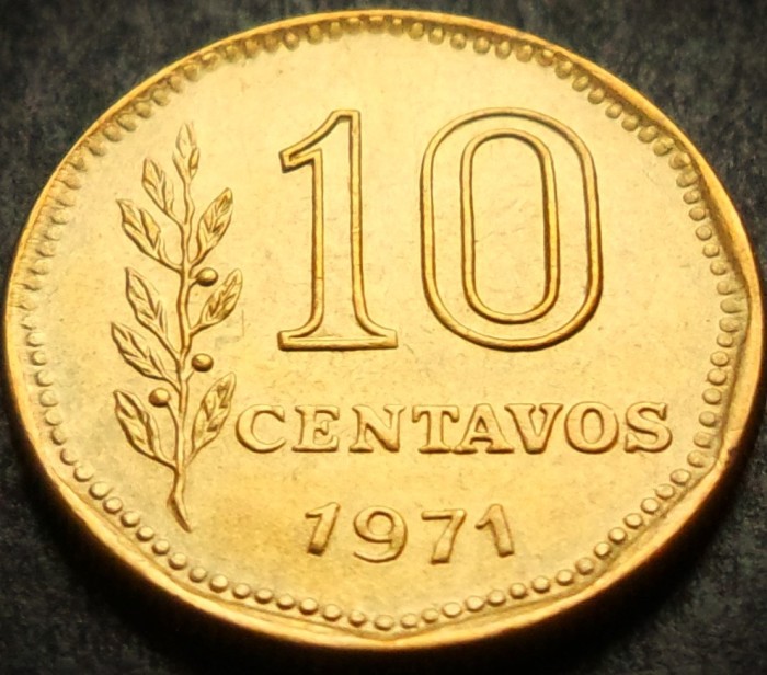 Moneda 10 CENTAVOS - ARGENTINA, anul 1971 * cod 4617 = A.UNC