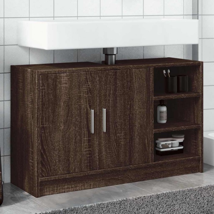 vidaXL Dulap de chiuvetă, stejar maro, 90x29x55 cm, lemn prelucrat 848128