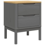 Cumpara ieftin Noptiera FLORO, gri, 45x39x57 cm, lemn masiv de pin