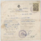 Romania, Consiliul Popular al comunei, Certificat de producator agricol, Purani, 1979