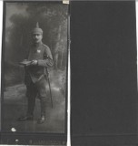 75PMD Ofițer german cu sabie și hartă &icirc;n porthart, studio Wollmann, Zweibr&uuml;cken