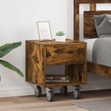 vidaXL Noptieră 2 pcs Stejar fumuriu 40,5 x 40 x 48 cm Lemn compozit 891065