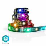 Banda LED SmartLife, Bluetooth, RGB / alb cald, 2m, 2700K, 380lm, IP20, Nedis