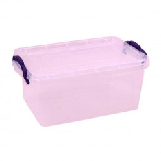 Cutie Depozitare cu Capac, 20x28.5x13 cm, 5.5 L, Plastic Transparent, Cutii din Plastic pentru Alimente, Cutie Alimentara din Plastic, Caserole din Pl