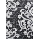 Covor Model Ramuri 16028-610, Marime 60 x 110 cm, Gri, Inaltime Fir 7 mm, Antialergic, Polipropilena, Living, Dormitor, Sufragerie, Birou