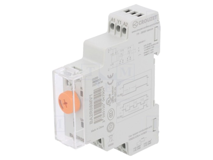 Timer Programabil DPDT, 0.5s-10zile, 250VAC/8A, 12-240VAC/DC