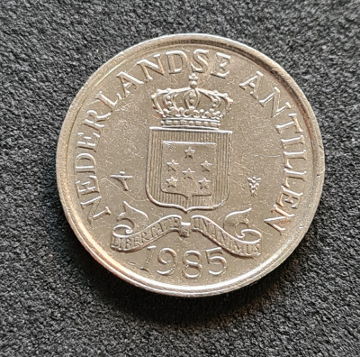 Antilele Olandeze 25 cent centi 1985 foto