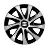 Set 4 capace roti Drift exrta silver&amp;black R16 Compatibil Cu Seat, Autohelix MSA