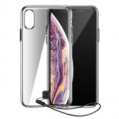 Husă Husă Transparentă Baseus Pentru IPhone XS Max, Neagră (WIAPIPH65-QA01)