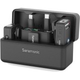 Microfon wireless Saramonic Ultra 01, 1x Receiver, 2x Microfon, Autonomie microfon 6 ore, Raza de actiune 250-300m, Noise canceling, Negru