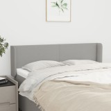 Gossi tablie de pat cu aripioare gri deschis 147x16x78/88 cm textil