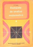 ELEMENTE DE ANALIZA MATEMATICA, MANUAL PENTRU ANUL III LICEU-D.V. IONESCU-267983