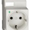 Priza pe sina DIN cu led 2P+E 16A 250V Schrack BZ325003