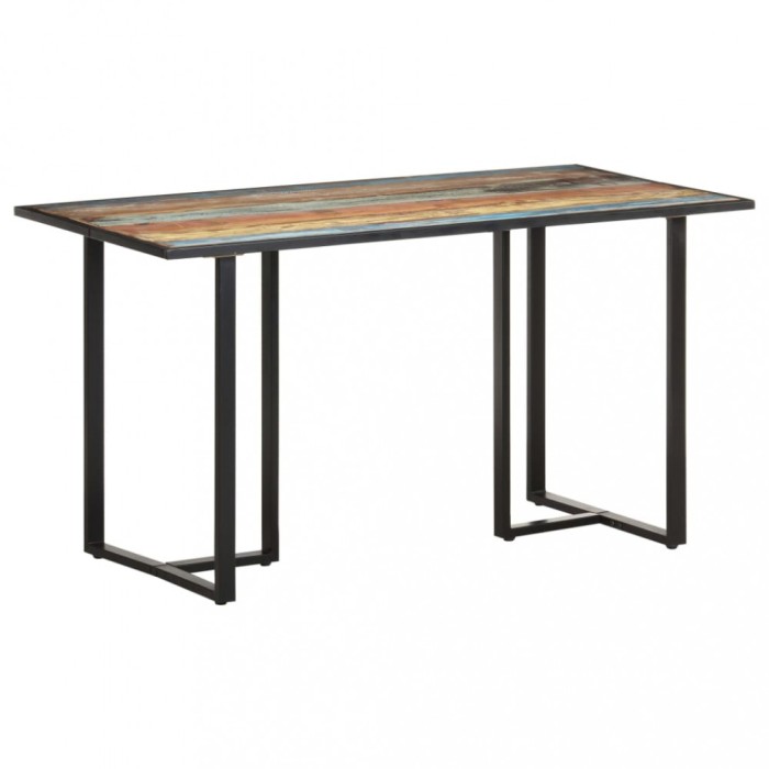 vidaXL Masă de bucătărie, 140 cm, lemn masiv reciclat 320692